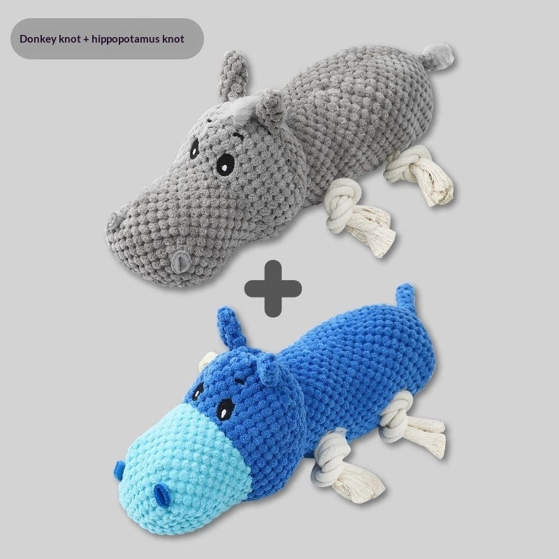 Squeaky Plush Pet Chew Toy | Teeth-Cleaning Sound Toy for Dogs | Singles & Sets