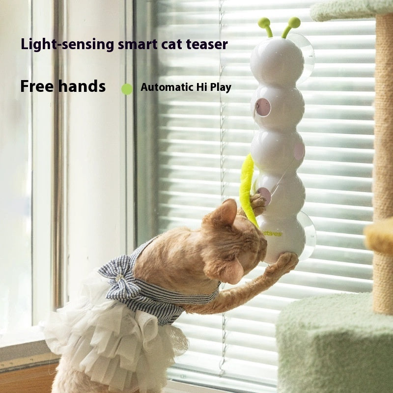 Smart Interactive Cat Toy | Motion-Activated Moving Tail Wand | USB Rechargeable
