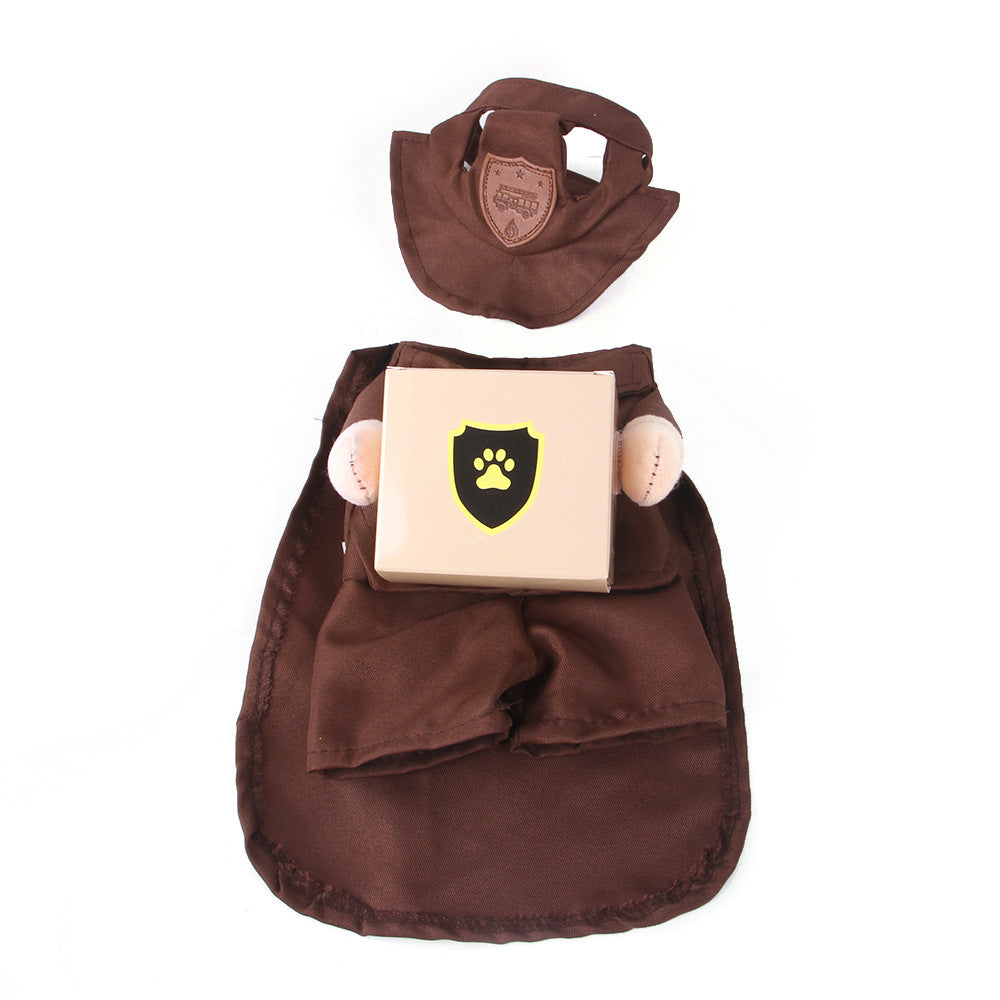 Dog Courier Costume | Funny Delivery Uniform Outfit for Pets