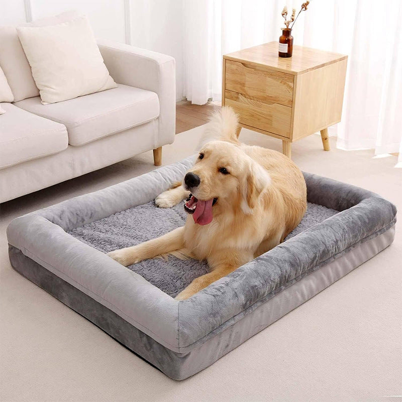 Thickened Dog Bed Cushion for Large Dogs | Orthopedic-Style Mat for Golden Retrievers & Big Breeds