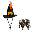 Halloween Pet Hat, Cape & Bib Set | Skull & Spider Web Costume Accessories for Cats & Dogs