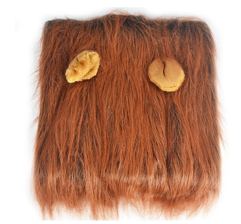 Lion Mane Wig for Large Dogs — Halloween & Costume Party Pet Headpiece