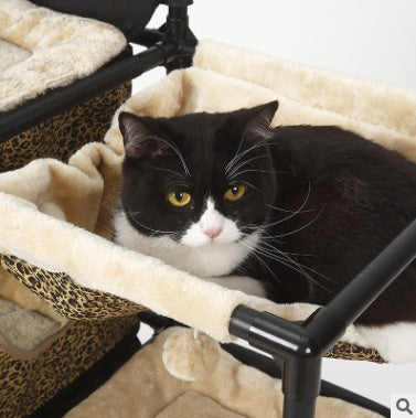 Large Cat Climbing Frame with Sisal Rope | Multi-Level Cat Tree with Nest & Stand