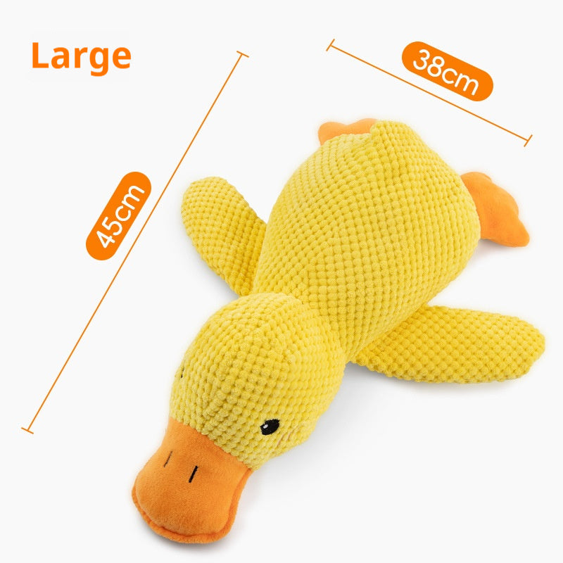 Plush Squeaky Duck Dog Toy | Calming Chew Toy & Teeth Cleaner for Puppies & Dogs