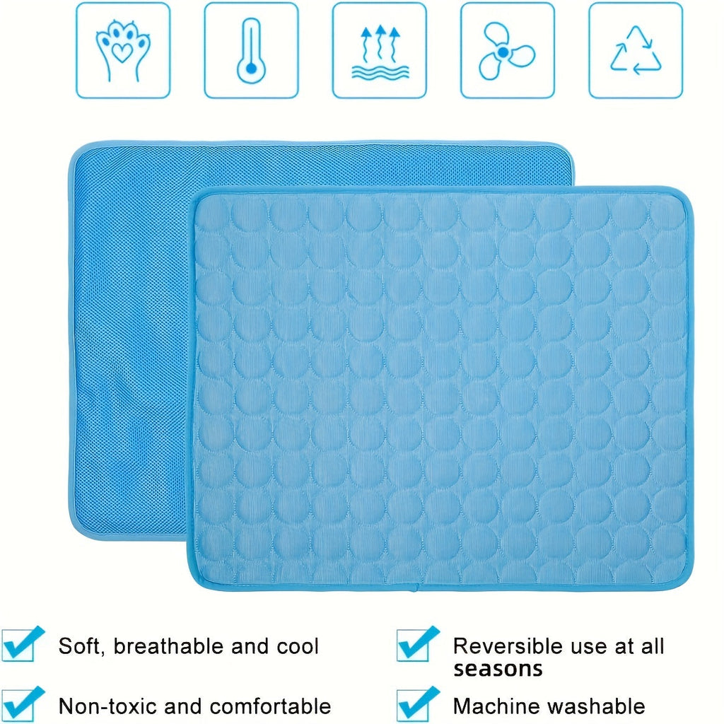 Ice Silk Dog Cooling Mat | Breathable Pet Cooling Pad for Kennels, Cars & Home