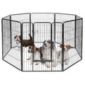 8-Panel Heavy-Duty Metal Dog Playpen | Indoor & Outdoor Pet Fence with Door — 40" & 48"