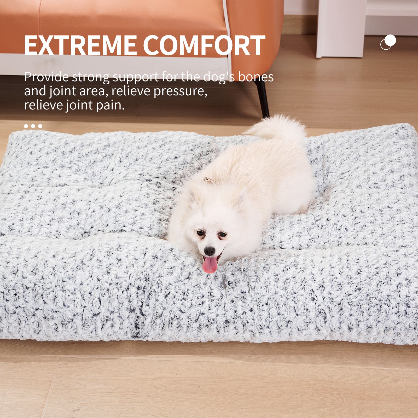 Thickened Rose Velvet Dog Bed | Soft Fluffy Washable Pet Kennel Mat | S–XL