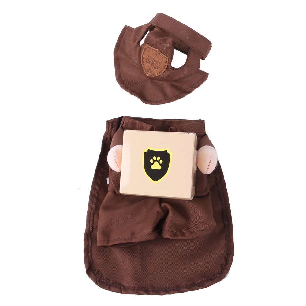 Dog Courier Costume | Funny Delivery Uniform Outfit for Pets