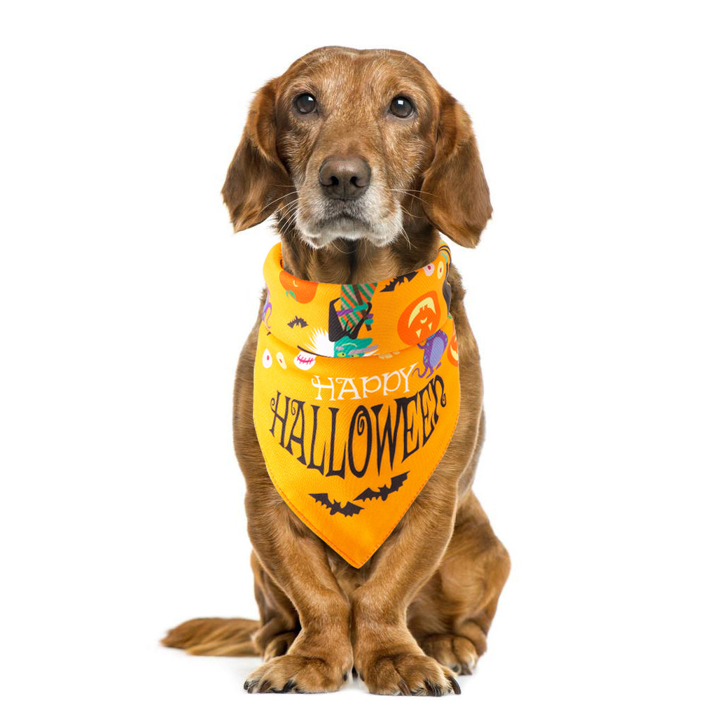 Halloween Pet Bandana | Spooky Printed Scarf for Dogs & Cats