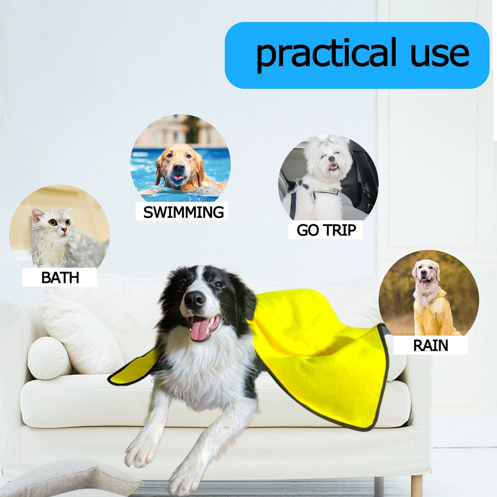 Microfiber Pet Drying Towel | Super Absorbent Quick-Dry Bath Towel for Dogs & Cats | 3 Sizes