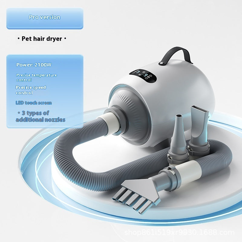 Smart Touch Screen Pet Hair Dryer | 2000W+ Professional Grooming Dryer for Dogs & Cats