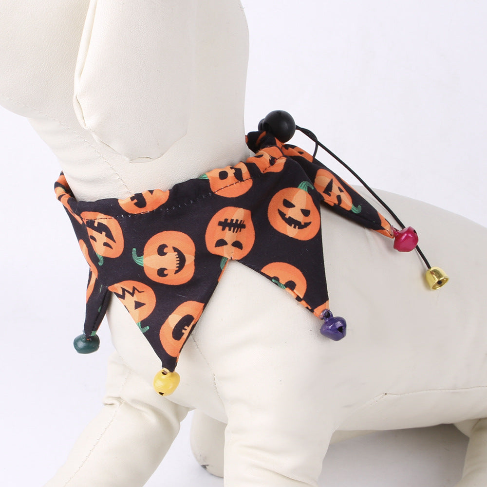 Halloween Pet Hat, Cape & Bib Set | Skull & Spider Web Costume Accessories for Cats & Dogs