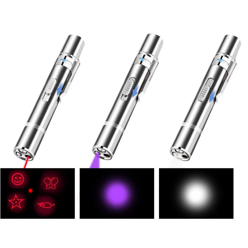 USB Rechargeable Laser Pointer Cat Toy | 5 Light Modes | Indoor & Outdoor Pet Chaser