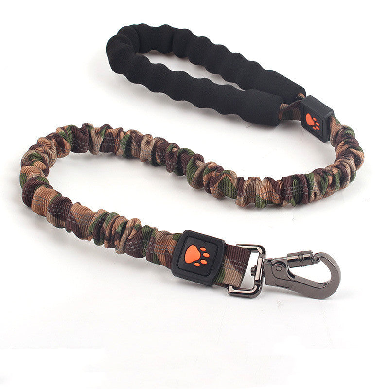 Elastic Nylon Dog Leash for Large Dogs | Camouflage Pattern | Short & Long Lengths