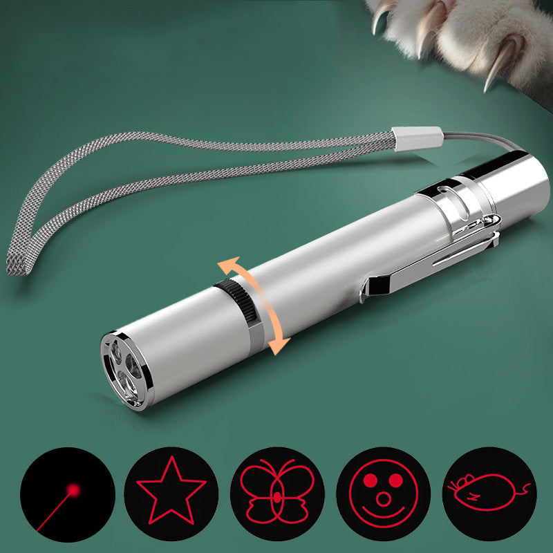 USB Rechargeable Laser Pointer Cat Toy | 5 Light Modes | Indoor & Outdoor Pet Chaser