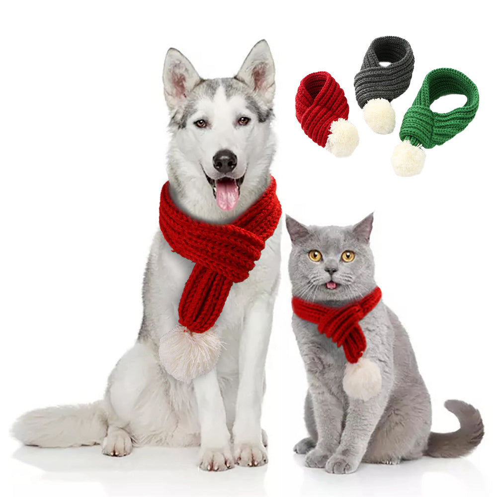 Christmas Scarf for Dogs & Cats | Cozy Holiday Knit Accessory