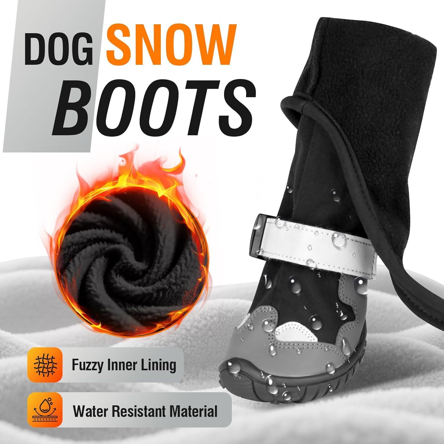 Dog Winter Shoes | Windproof Warm & Cold-Resistant Outdoor Dog Boots | XS–4XL