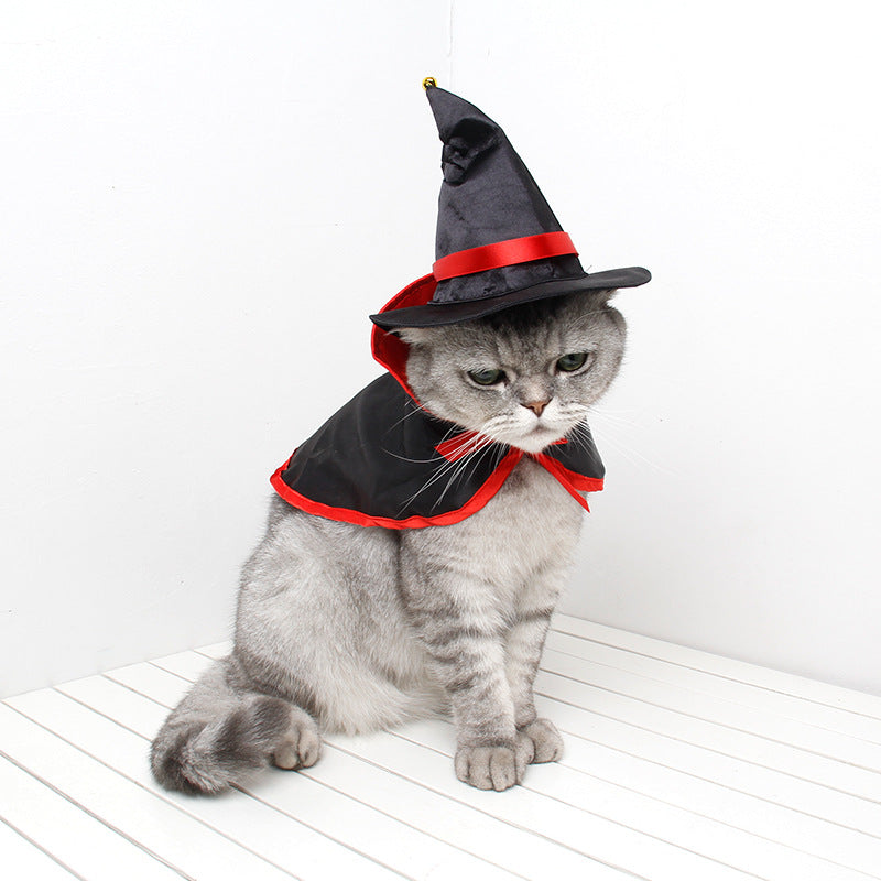 Halloween Vampire Cloak & Hat Set for Cats & Dogs