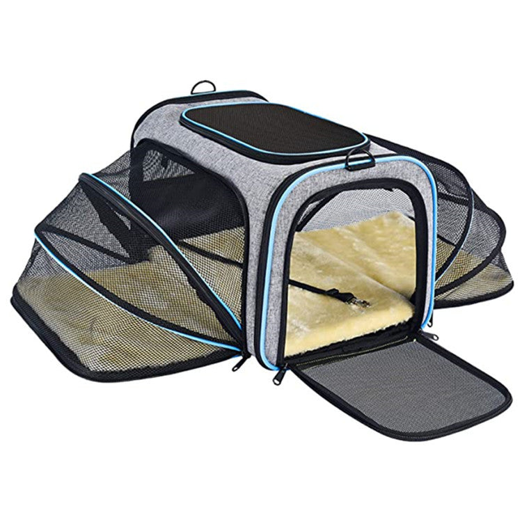 Airline-Approved Expandable Pet Carrier | Soft-Sided Travel Bag with 4-Way Opening for Cats & Dogs