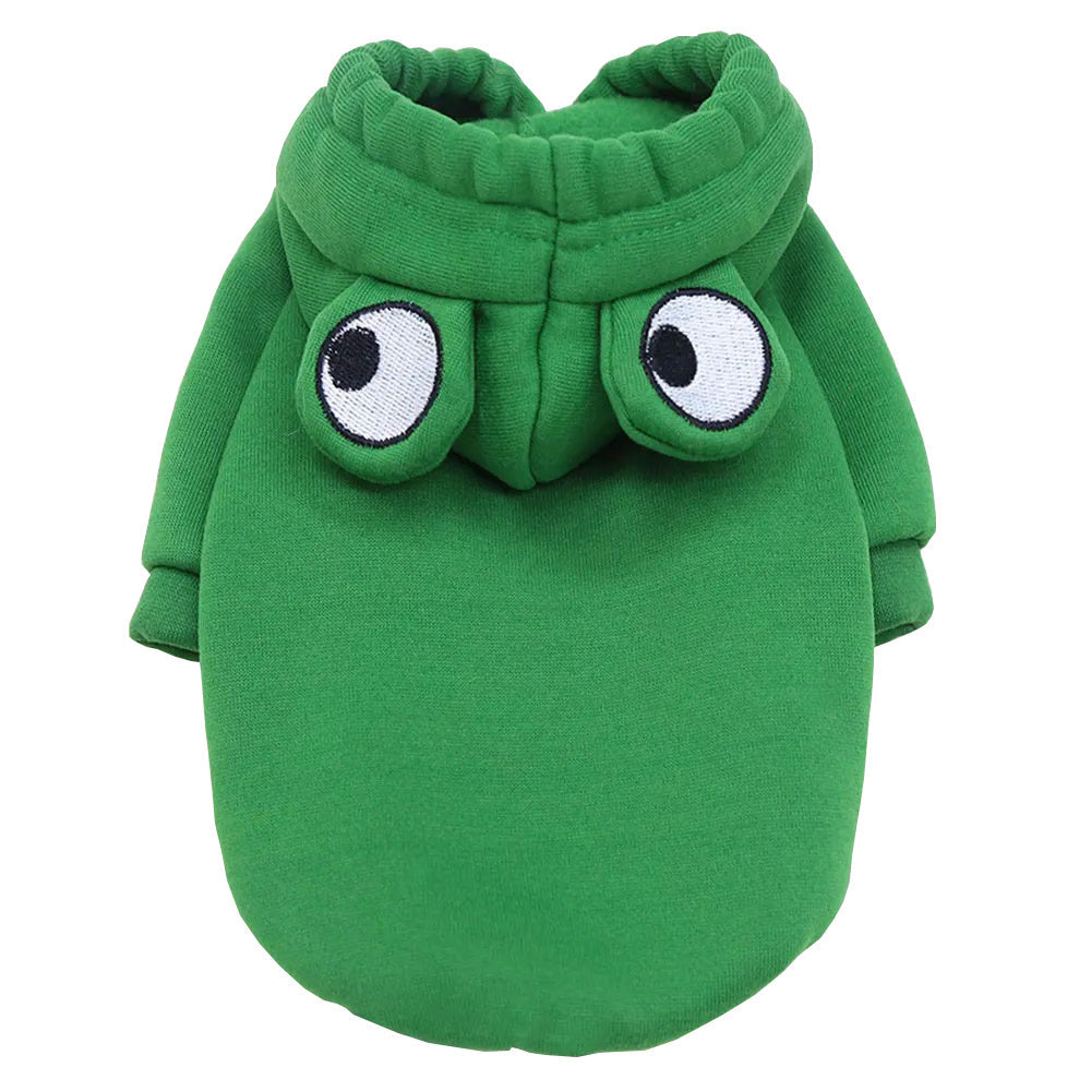 Frog Hoodie Costume for Cats & Small Dogs | Cozy Halloween Pet Sweatshirt