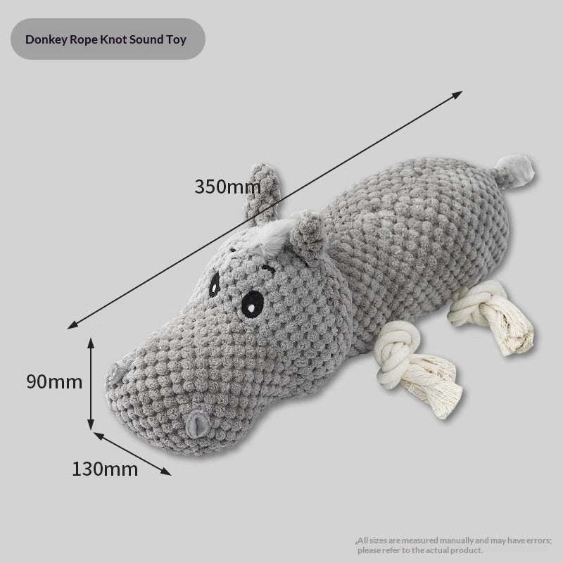 Squeaky Plush Pet Chew Toy | Teeth-Cleaning Sound Toy for Dogs | Singles & Sets