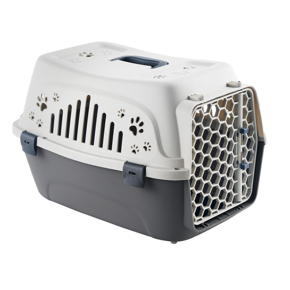 Hard-Shell Pet Carrier Crate — Airline-Style Travel Box for Cats & Small Dogs