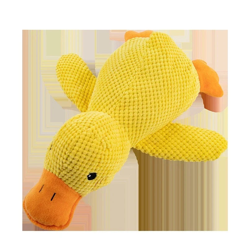 Plush Squeaky Duck Dog Toy | Calming Chew Toy & Teeth Cleaner for Puppies & Dogs