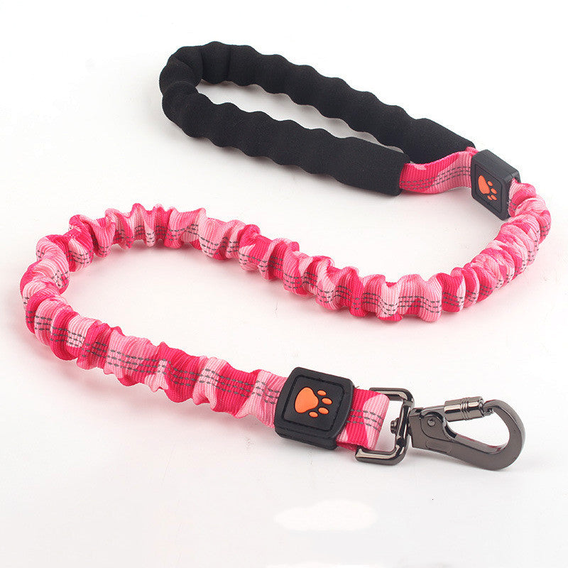 Elastic Nylon Dog Leash for Large Dogs | Camouflage Pattern | Short & Long Lengths