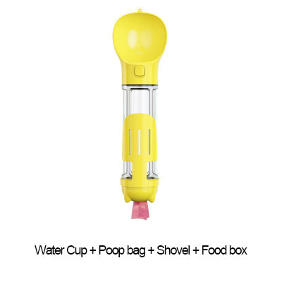 3-in-1 Portable Dog Water Bottle | Leak-Proof Travel Bottle with Poop Bag Dispenser & Treat Holder