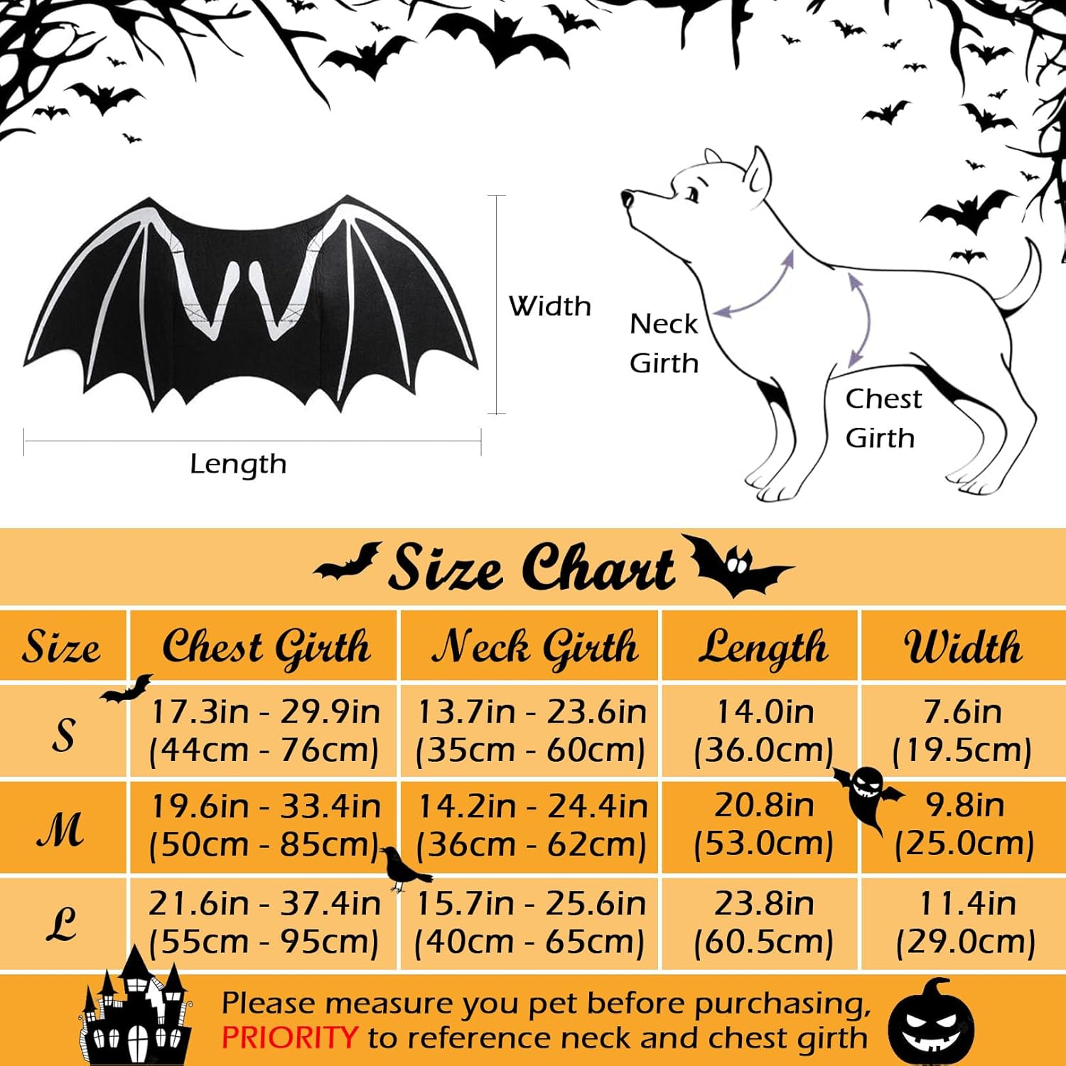 Luminous Bat Wing Dog Halloween Costume | Glow-in-the-Dark Skeleton Design