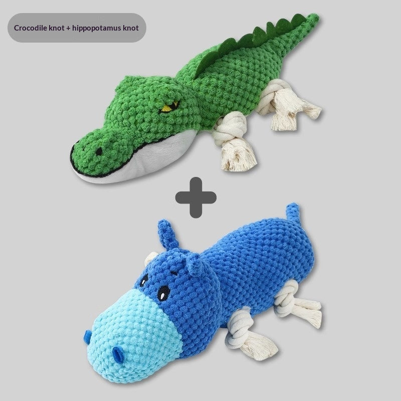 Squeaky Plush Pet Chew Toy | Teeth-Cleaning Sound Toy for Dogs | Singles & Sets