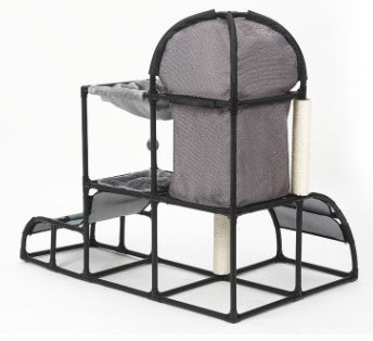 Large Cat Climbing Frame with Sisal Rope | Multi-Level Cat Tree with Nest & Stand
