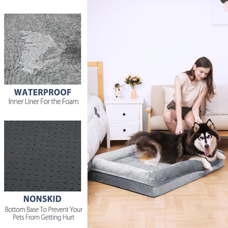 Thickened Dog Bed Cushion for Large Dogs | Orthopedic-Style Mat for Golden Retrievers & Big Breeds