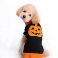 Halloween Pumpkin Knit Sweater for Dogs
