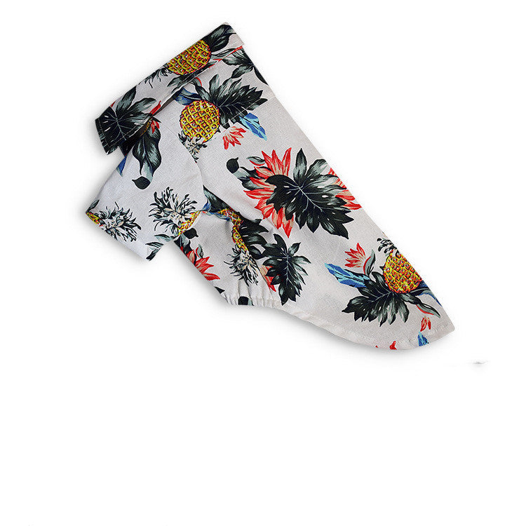 Hawaiian Dog Shirt | Tropical Print Cotton Tee for Dogs