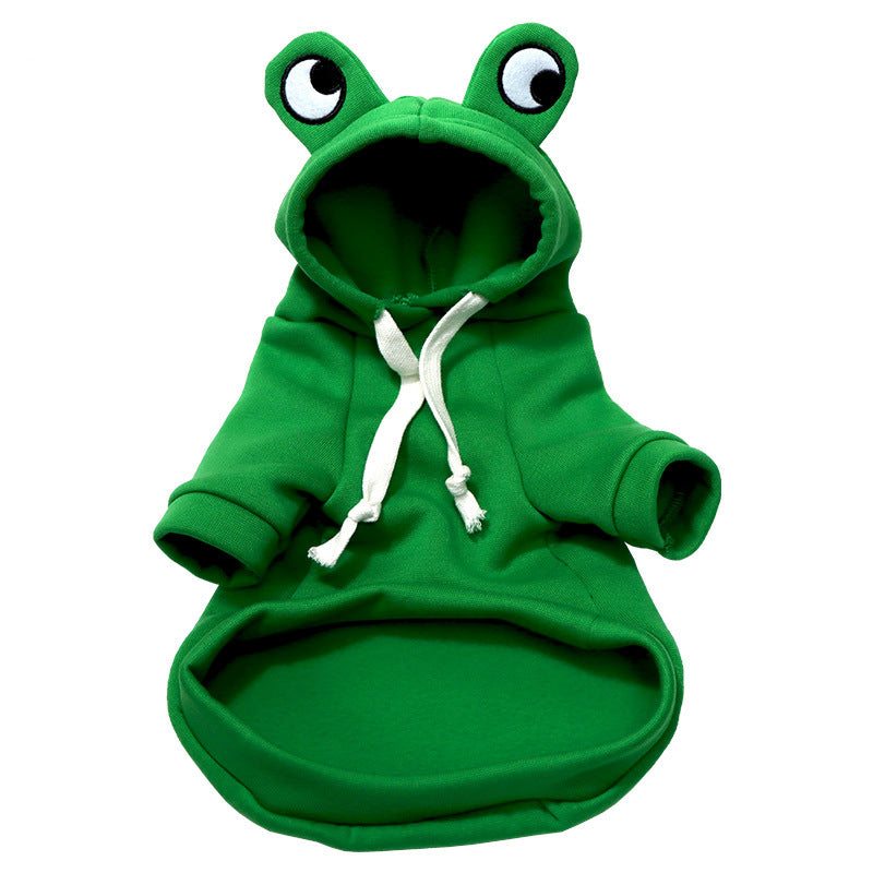 Frog Hoodie Costume for Cats & Small Dogs | Cozy Halloween Pet Sweatshirt