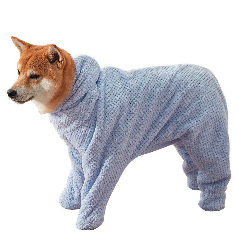 Wearable Pet Drying Towel | Thickened Quick-Dry Cotton Bath Robe for Dogs & Cats | S–XXXL