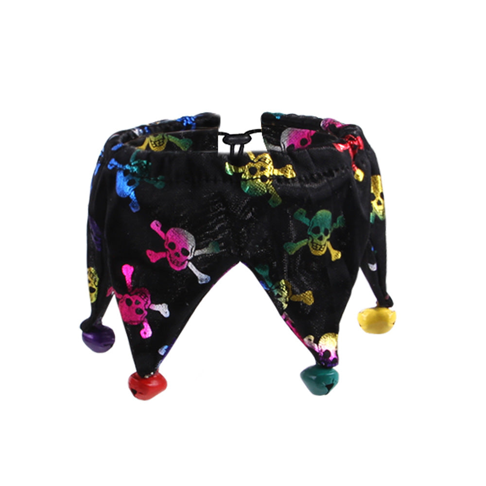 Halloween Pet Hat, Cape & Bib Set | Skull & Spider Web Costume Accessories for Cats & Dogs