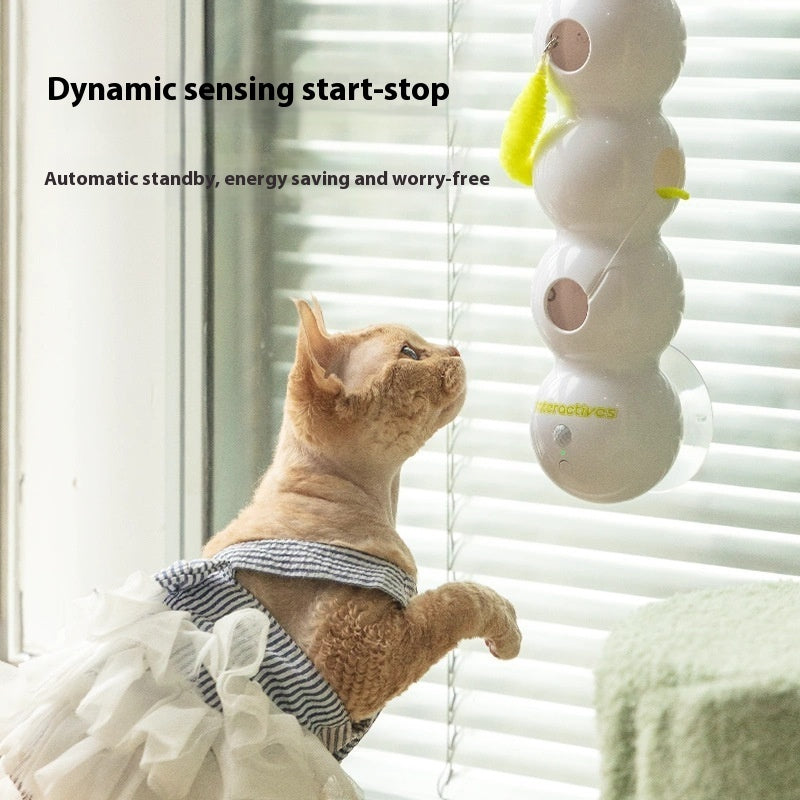 Smart Interactive Cat Toy | Motion-Activated Moving Tail Wand | USB Rechargeable