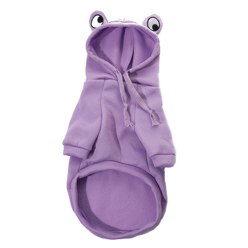 Frog Hoodie Costume for Cats & Small Dogs | Cozy Halloween Pet Sweatshirt