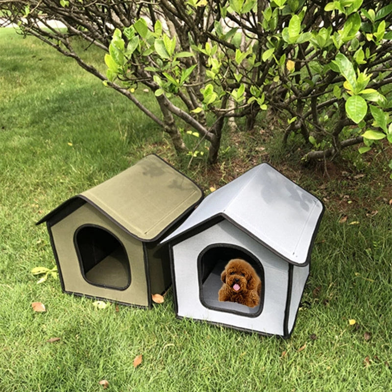 Waterproof Outdoor Dog Kennel | Weather-Resistant Pet House in M & L