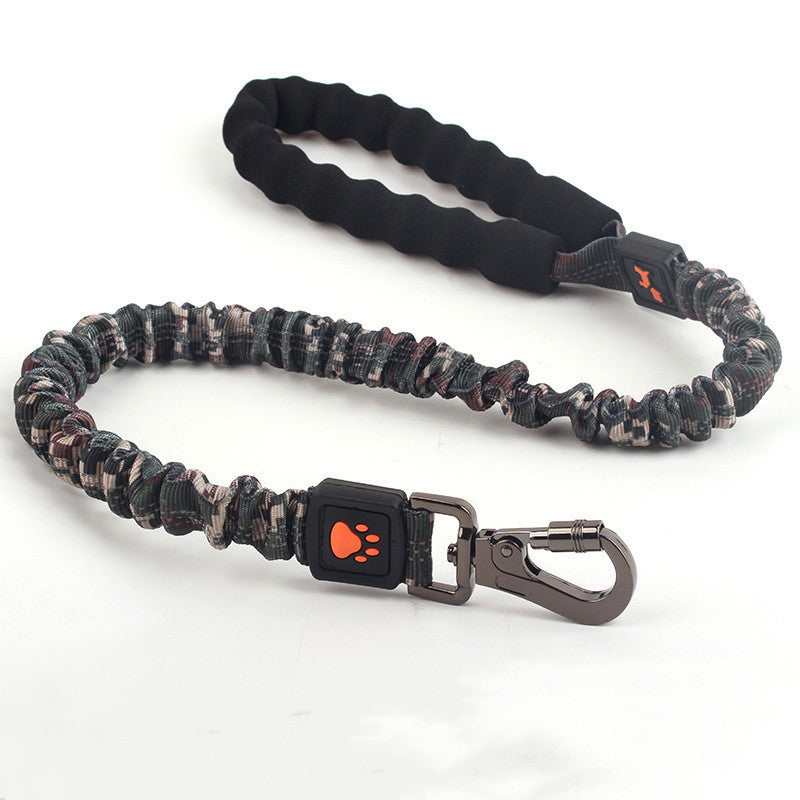 Elastic Nylon Dog Leash for Large Dogs | Camouflage Pattern | Short & Long Lengths