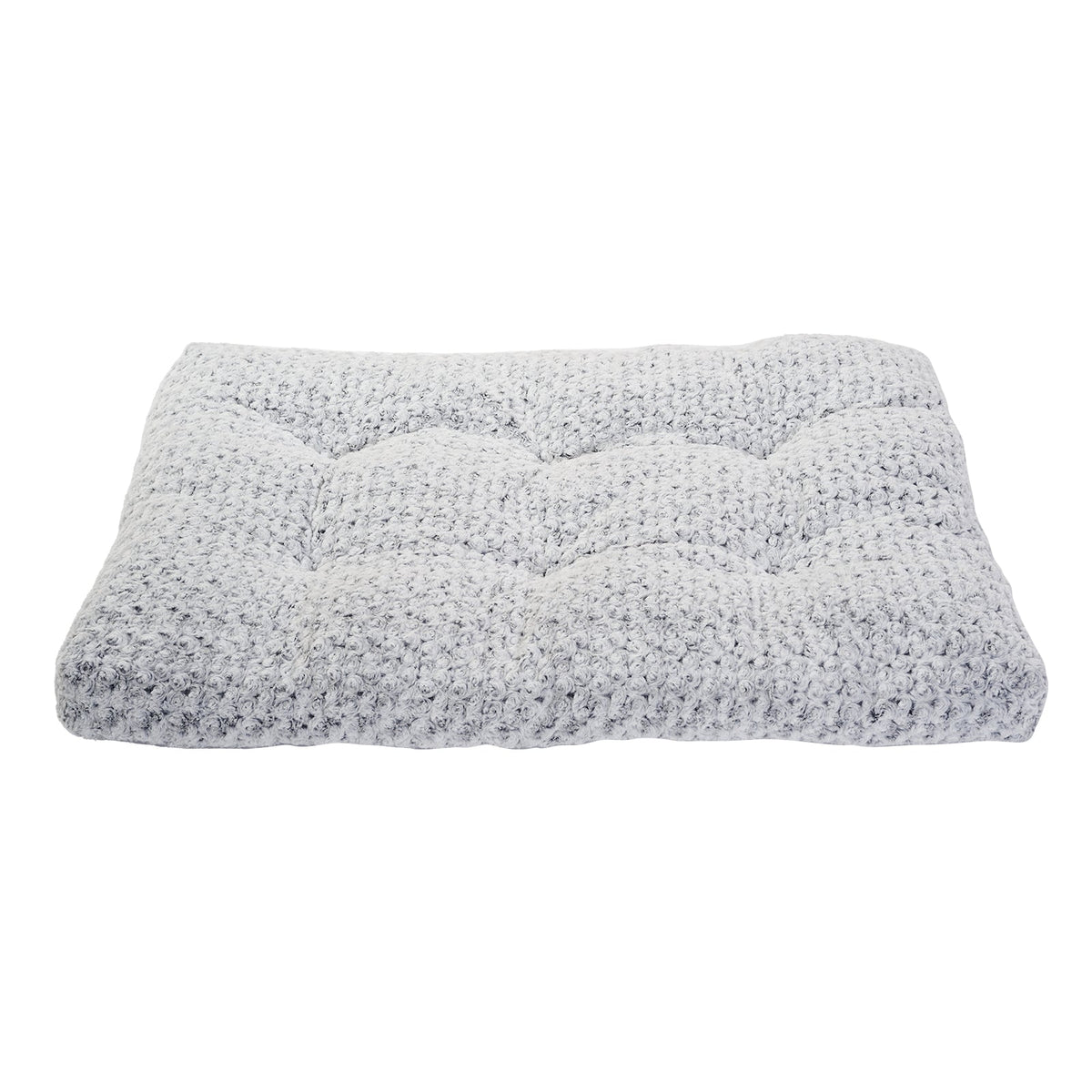 Gray textured bath mat on a white background