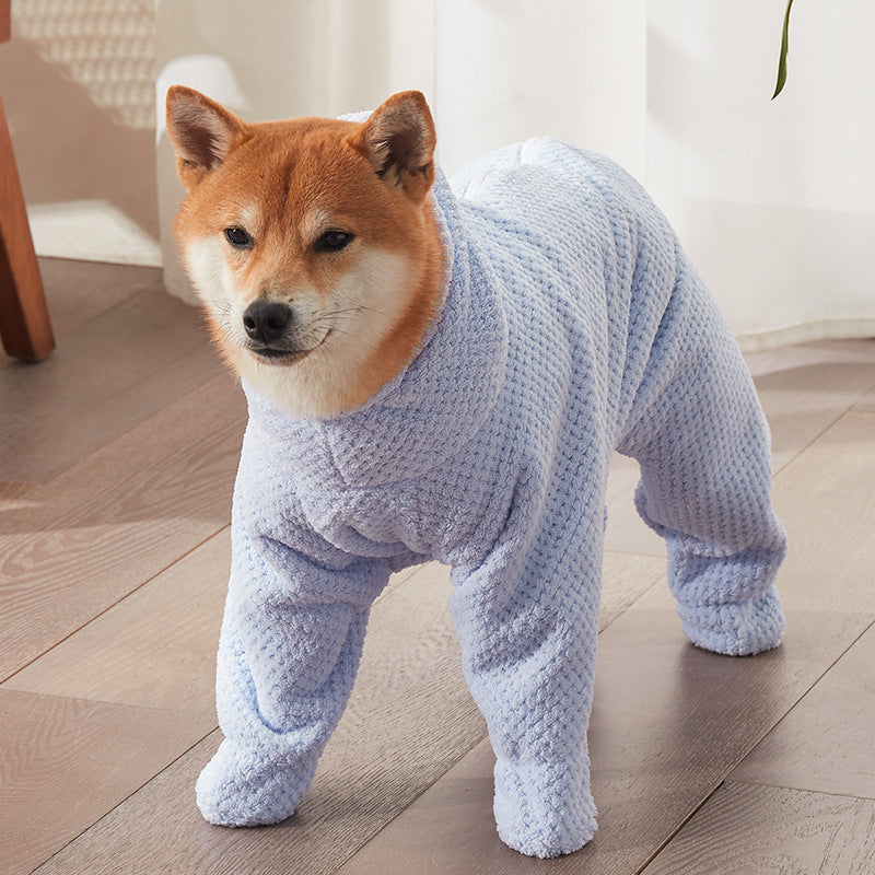 Wearable Pet Drying Towel | Thickened Quick-Dry Cotton Bath Robe for Dogs & Cats | S–XXXL