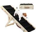 Wooden Foldable Dog Ramp | Adjustable Non-Slip Pet Ladder for Bed, Sofa & Car