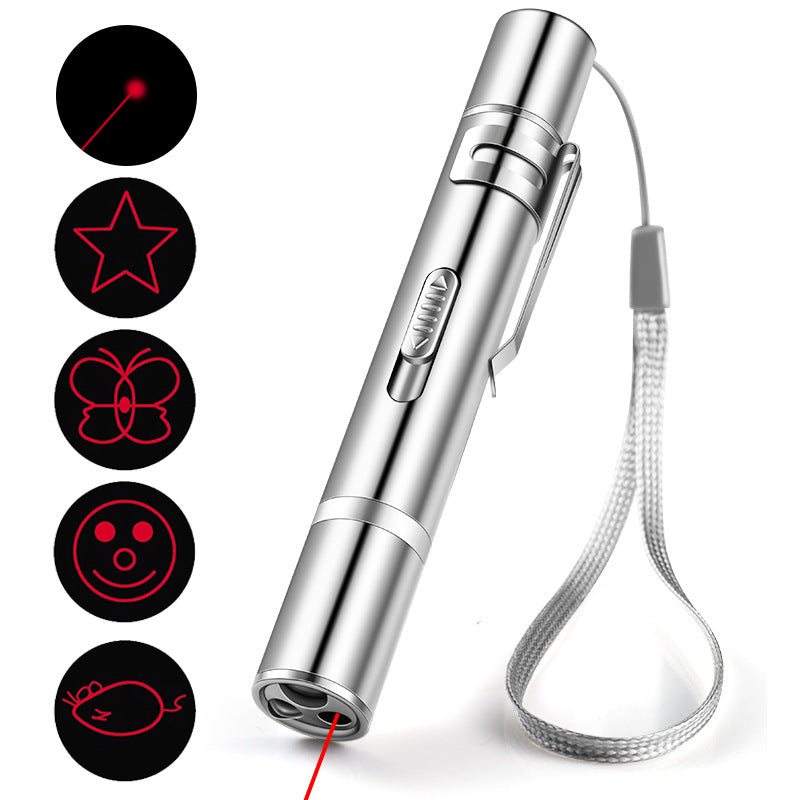 USB Rechargeable Laser Pointer Cat Toy | 5 Light Modes | Indoor & Outdoor Pet Chaser
