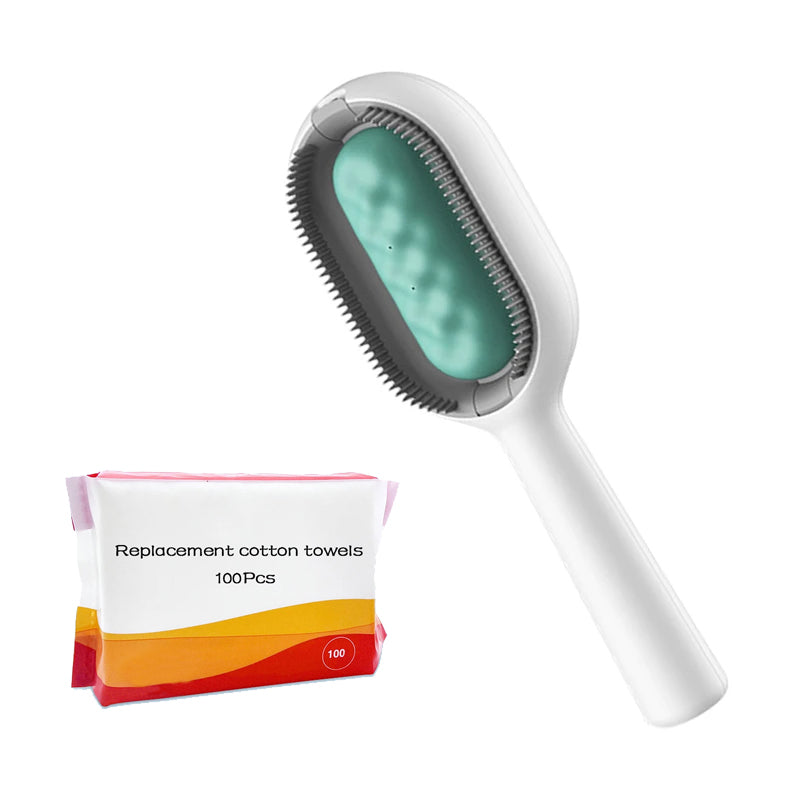 4-in-1 Cat Grooming Brush with Water Tank | Wet Brush & Double-Sided Hair Removal Comb
