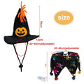Halloween Witch Hat & Pumpkin Collar Set for Cats & Dogs