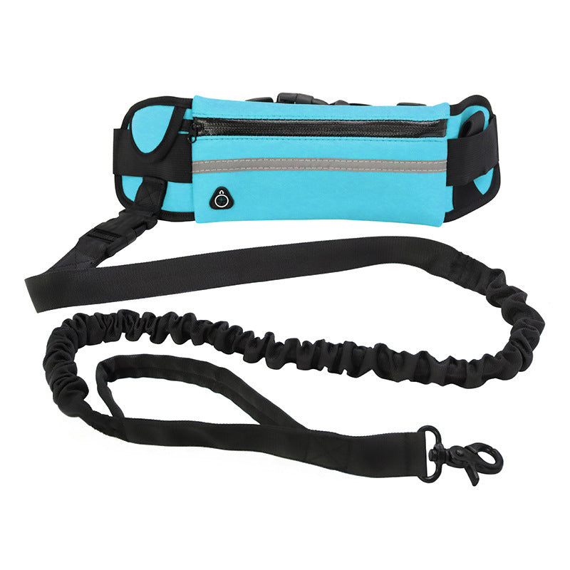 Hands-Free Dog Leash Belt | Bungee Waist Leash with Phone Pocket & Water Bottle Holder