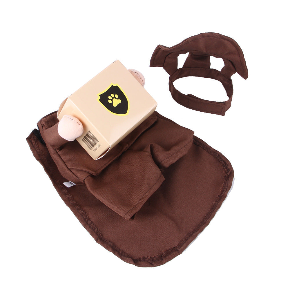 Dog Courier Costume | Funny Delivery Uniform Outfit for Pets